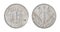 France Coin, 1 Franc, Isolated On White