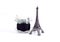 France concept with Eiffel Tower souvenir.
