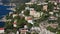 France, Cote Dazur, Beaulieu, 02 October 2019: Aerial view of French Riviera`s terraces of expensive country houses and estates,