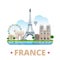 France country design template Flat cartoon style
