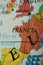 France country on paper map