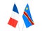 France and Democratic Republic of the Congo flags