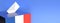 France Election Presidential 2022, White envelope in French flag ballot box slot. 3d render