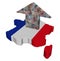 France euros arrow on map flag