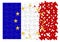 France Exit Europe - concept image in jigsaw puzzle shape