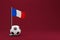 France Flag with Ball. World Football 2022 Minimal 3D Render Illustration