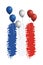 France flag balloons design vector illustration