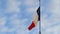 France flag Blue, White, and Red in slow motion animation waving in the wind.