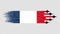 France flag with military fighter jets isolated  on png or transparent ,Symbols of France, template for banner,card,advertising ,