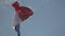 France flag national symbol moving in the wind with blue sky in background