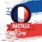 france flag with ribbon to bastille celebration