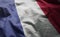 France Flag Rumpled Close Up