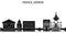 France, Geneva architecture vector city skyline, travel cityscape with landmarks, buildings, isolated sights on