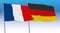 France and Germany flags, vector ilustration