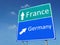 France-Germany road sign