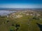 FRANCE, GIRONDE, LOUPIAC, AERIAL VIEW LOUPIAC VILLAGE AND ITS VINEYARD