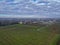 FRANCE, GIRONDE, LOUPIAC, AERIAL VIEW LOUPIAC VILLAGE AND ITS VINEYARD, BORDEAUX VINEYARD, FRANCE