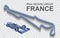 France grand prix race track for Formula 1 or F1. Detailed racetrack or national circuit