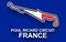 France grand prix race track for Formula 1 or F1 with flag