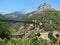 France, Haute Corse, Vivario, Pont du Vecchio Vechju, railroad bridge designed by architect Gustave Eiffel x