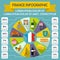 France infographic elements, flat style