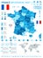 France - infographic map and flag - illustration