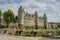 FRANCE JOSSELIN 27 AUG: view of the castle in Josselin town of France. The castle was first built in the 11th century and rebuilt