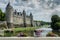 FRANCE JOSSELIN 27 AUG: view of the castle in Josselin town of France. The castle was first built in the 11th century and rebuilt