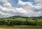 France, Jura, Arbois, vineyard landscape in the commune of Pupillin, famous terroir of the Jura wine.