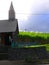 France, La Reunion, Indian Ocean, chapel in front of a sugar cane field