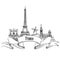 France label. Famous french architectural landmarks. Visit Franc