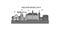 France, Lille city skyline isolated vector illustration, icons