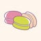 France Macarons theme elements vector,eps