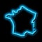 france on map neon glow icon illustration
