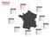 France map shape infographics illustration