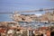 France, Marseille, the fortress and old port with boat.