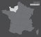 France Normandy map