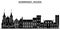 France, Normandy, Rouen architecture vector city skyline, travel cityscape with landmarks, buildings, isolated sights on