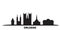 France, Orleans city skyline isolated vector illustration. France, Orleans travel black cityscape