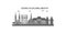 France, Orleans city skyline isolated vector illustration, icons