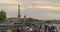 France, Paris, 01 August 2023: Paris Canal tour boat cruising on the Seine