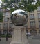 France, Paris, Boulevard de Clichy, Apple - The Globe, modern sculpture