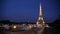 FRANCE, PARIS: Light of Eiffel Tower in night, time-lapse