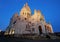 France. Paris. Sacre Coeur at night