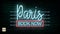 France and Paris Travel And Journey neon light background. Vector Design Template.used for your advertisement, book, banner,