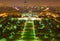 France. Paris. View from Tour Eiffel at night