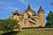 France, picturesque castle of Puymartin in Dordogne