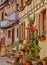 France, picturesque old house in Eguisheim in Alsace