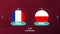 France poland playoff round of 16 match Football 2022. 2022 World Football championship match versus teams intro sport background