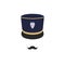 France police officer in hat.